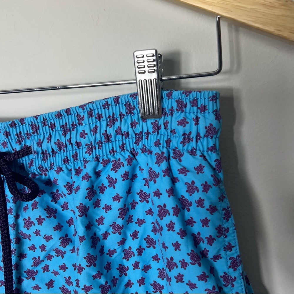 Vilebrequin - Moorea Mid-Length Printed Swim Shorts - Blue Size Large 130 - Picture 5 of 14